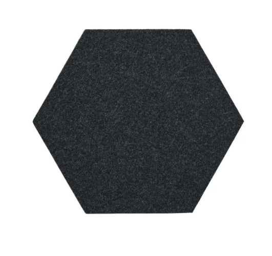 Panel-filcowy-SIMPLE-HEXAGON-CZARNY-MEGAARANZ