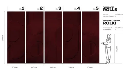 BENEBURGUNDY-TAPETA-WALLART-MEGAARANZ