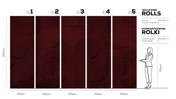 BENEBURGUNDY-TAPETA-WALLART-MEGAARANZ