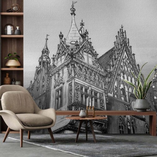 TOWNHALLB&W-TAPETA-WALLART-MEGAARANZ