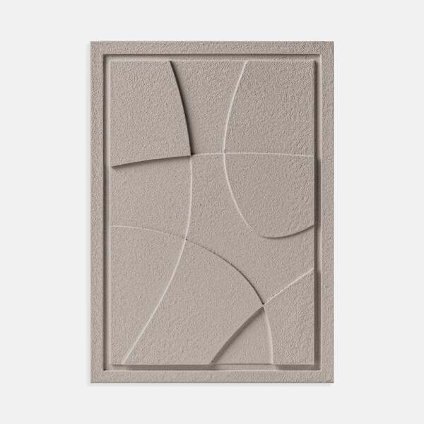 OBRAZ 3D ABSTRACT I ALMOND BEIGE ROZMIAR XL WALL DECOR MURSO